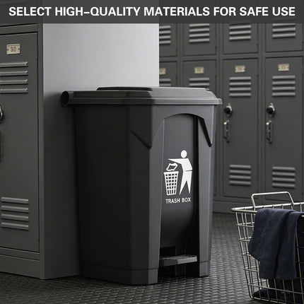 Pedal Trash Can with Lid 100L Large Capacity Durable for Kitchen Office Bathroom