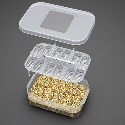 Lizard Hatching Box 12 Holes Reptile Egg Incubator Clear Container for Breeding