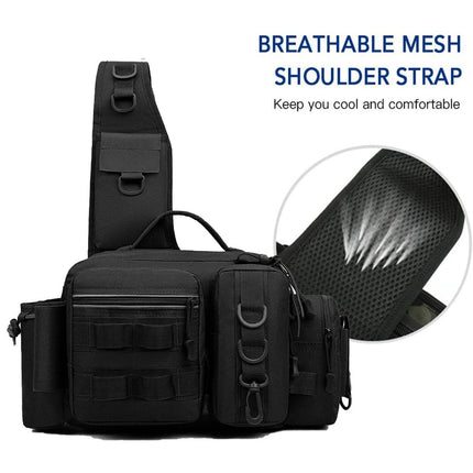 Tactical Fishing Backpack Large Capacity Outdoor Waist Chest Bag Camouflage