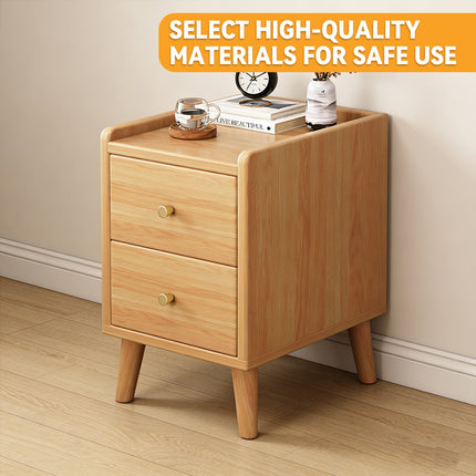 Small Narrow Wooden Bedside Table Cabinet For Bedroom Home Storage Organizer