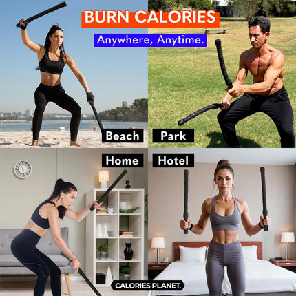 2PCS Fitness Cordless Resistance Training Rope Non Slip Handles Home Gym Workout