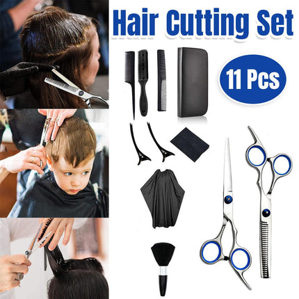 11pcs Hair Cutting Scissors Set Professional Hairdressing Scissors Barber Tools