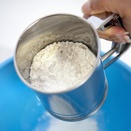 Stainless Steel Handheld Flour Sieve Home Filter Mesh Sieve Baking Tool Durable