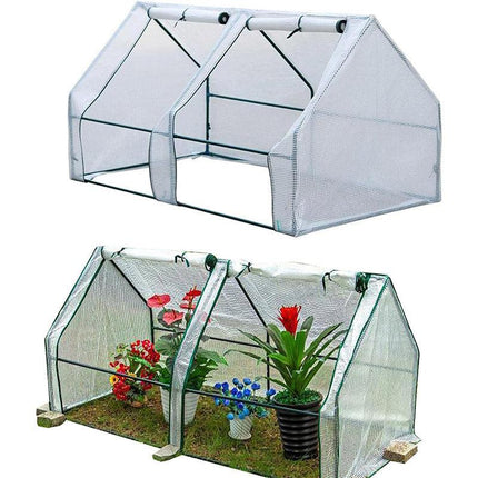 Greenhouse Cover Transparent Grid Garden Conservatory Plant Protection Tent