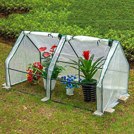 Greenhouse Cover Transparent Grid Garden Conservatory Plant Protection Tent