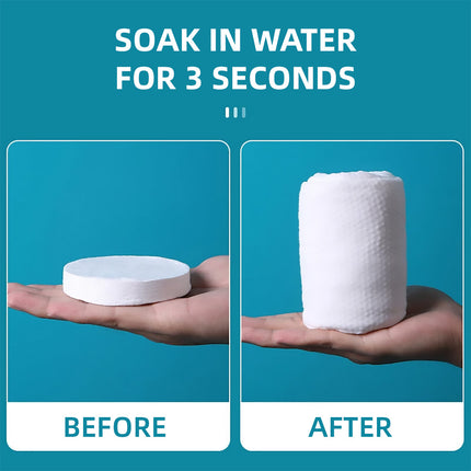 Compressed Pure Cotton Travel Towel Portable Small Square Disposable Washcloth