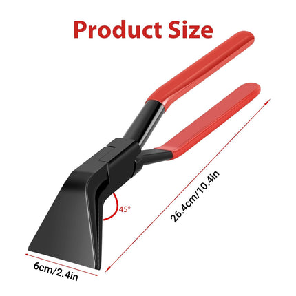 45 Degree Sheet Metal Bending Pliers 60mm Jaw Black Red Handle for Workshop DIY