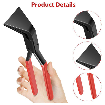 45 Degree Sheet Metal Bending Pliers 60mm Jaw Black Red Handle for Workshop DIY