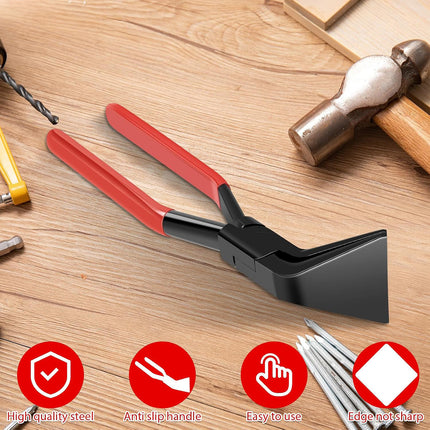 45 Degree Sheet Metal Bending Pliers 60mm Jaw Black Red Handle for Workshop DIY