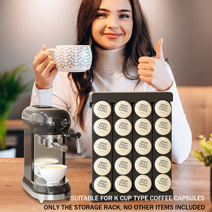 Wall Mounted Coffee Capsule Storage Rack SpaceSaving for Kitchen Cafe Countertop