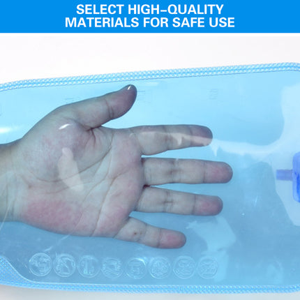 Collapsible Water Bag PEVA 1L 2L 3L Foldable Hiking Camping Drinking Tube