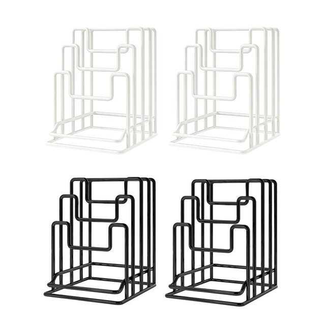 2PCS Metal Cutting Board Holder Rack Kitchen Bench Organiser for Lids Chopping Boards