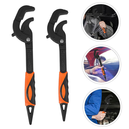 Pipe Wrench Quick Adjust Spanner Multi Functional Water Pipe Tool Heavy Duty