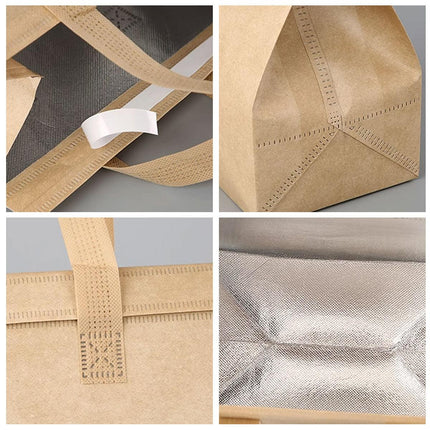 50pcs Thermal Insulation Packing Bag Non Woven Milk Tea Cake Food Storage Bag