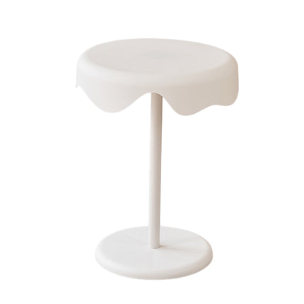 Cream Style Melted Edge Side Table Modern White Coffee Bedside Table Home Decor