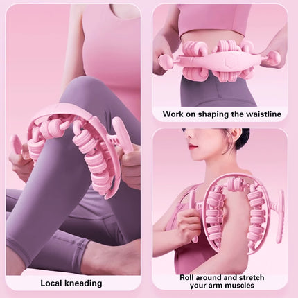 Yoga Wheel Muscle Massage Roller Stretching Fitness Exercise Training Equipment