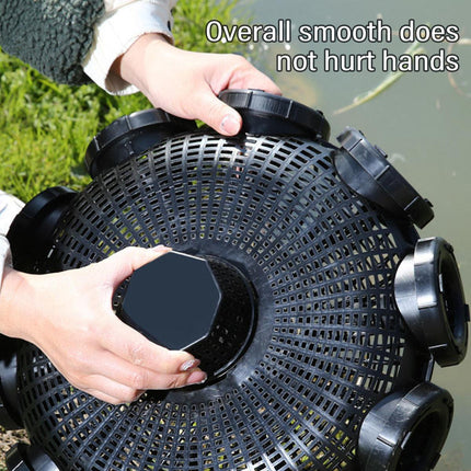 10Hole Eel Fishing Trap Cage Loach Fish Shrimp Net Folding Portable Catch Basket