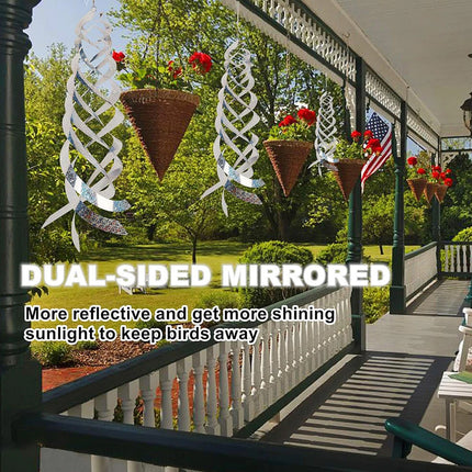 10PCS Hanging Reflective Bird Deterrent Wind Spinner Outdoor Garden Yard