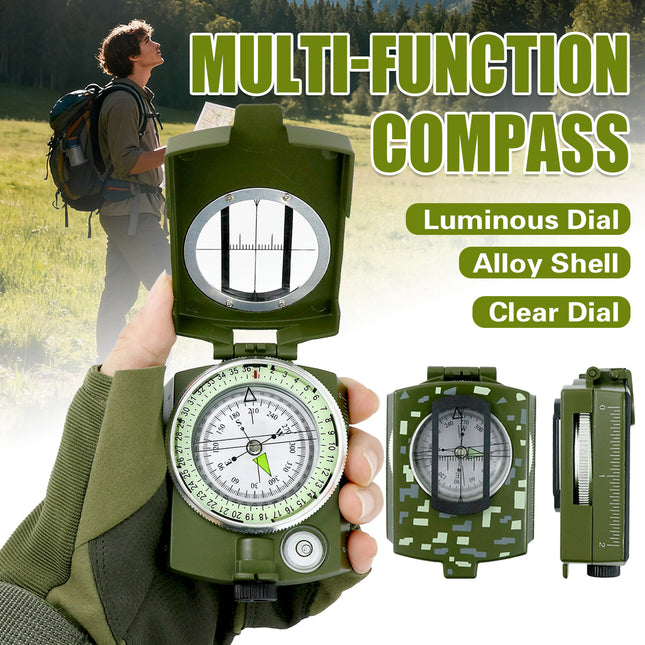 Multi-Function High Precision Compass Durable Luminous for Outdoor Hiking Camping