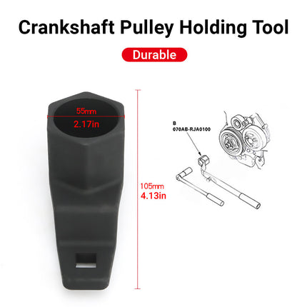 Crankshaft Pulley Holding Tool 55mm Black Steel for Engine Timing Belt Repair