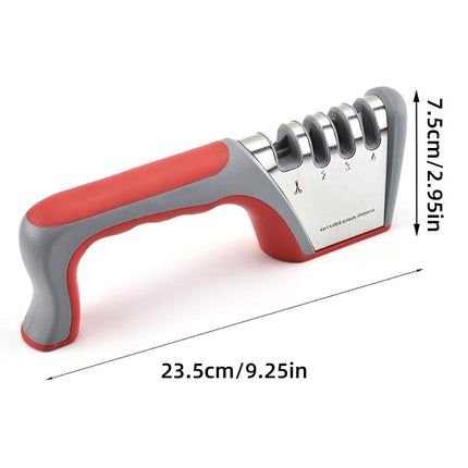 Four Stage Knife Sharpener Multifunction Kitchen Blade Sharpening Tool Quick Use