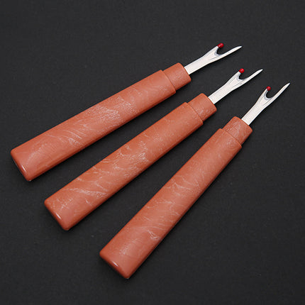 20PCS Wood Grain Seam Ripper Thread Cutter Sewing Tool With Lid Durable