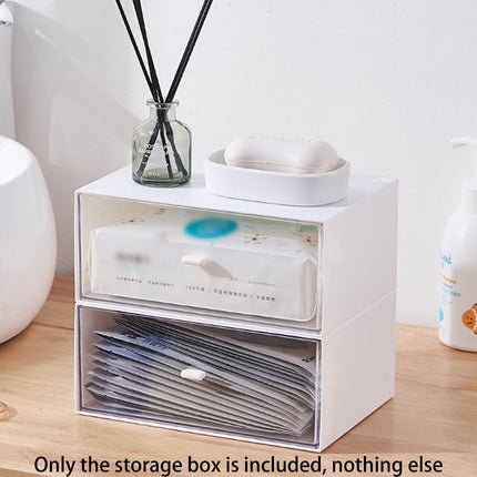 Transparent Drawer Storage Box Clear Dustproof Easy Sorting for Cosmetics Jewelry