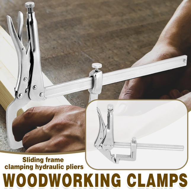 Adjustable Woodworking Clamp Quick Release Slide Rod Clamping Pliers Tool Set