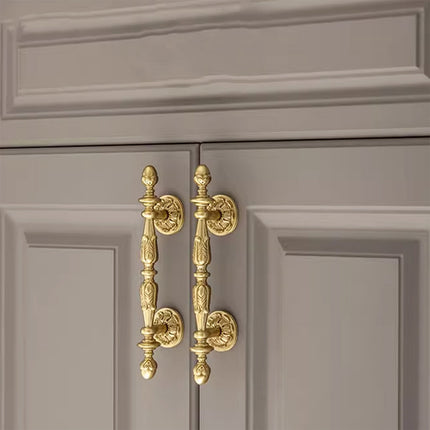French Cabinet Door Handles Long Pull Retro Style for Closet Drawer Cupboard Use