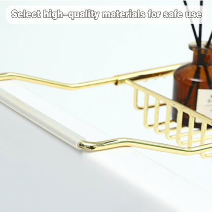 Bathtub Rack Bathroom Storage Shelf Telescopic Adjustable Organiser Tray Home