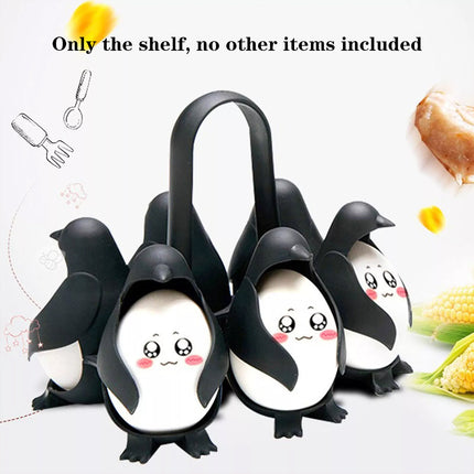 Penguin Shape Egg Holder Boil Cooker Can Hold Up To 6 Eggs Compatible Egguins