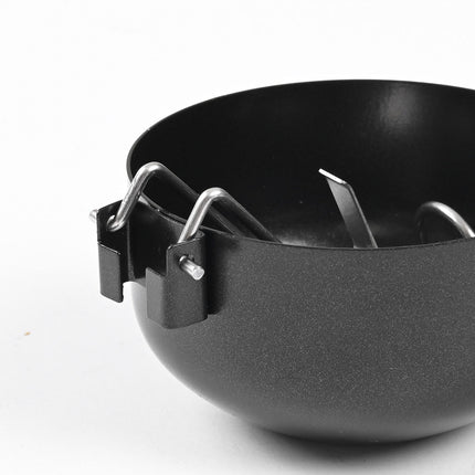 2PCS Collapsible Ear Hanging Non-Stick Heat Resistant Round Egg Steamer