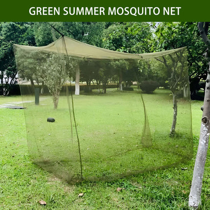 Outdoor Folding Bed Mosquito Net Army Green Summer for Travel Camping Hiking