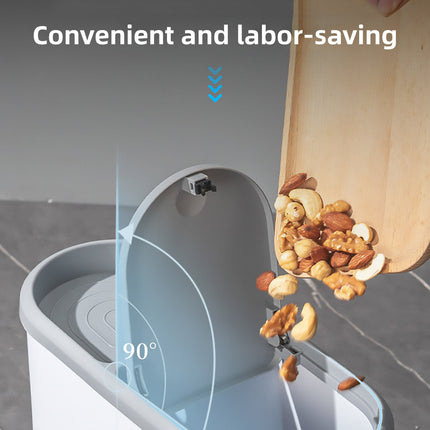 Simple Garbage Can with Lid Household Clamped Plastic Bucket Flip Lid Kitchen