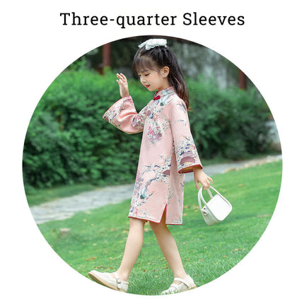 Spring New Long Sleeve Improved Cheongsam Dress
