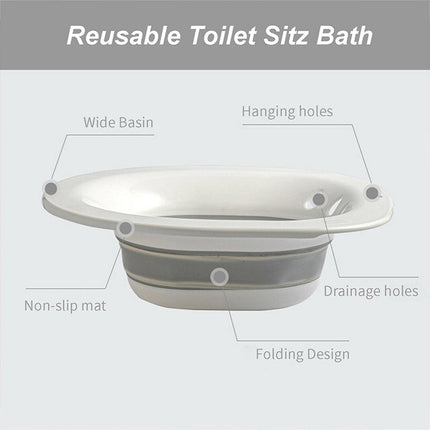 Foldable Toilet Sitz Bath Basin for Personal Hygiene and Daily Cleaning Use