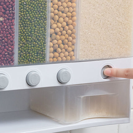 Wall-mounted Automatic Rice Dispenser Sealed Grain Plastic Storage Tank Grain
