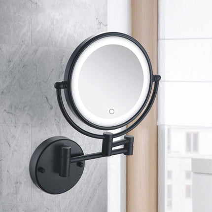 Folding Wall Mounted Makeup Mirror Telescopic Rotating Mirror for Hotel Bathroom