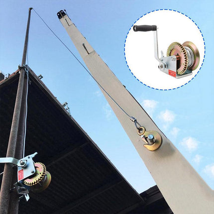 1200 lbs Hand Winch 8M Steel Wire Rope Hand Winch Manual Car Boat Trailer Camper