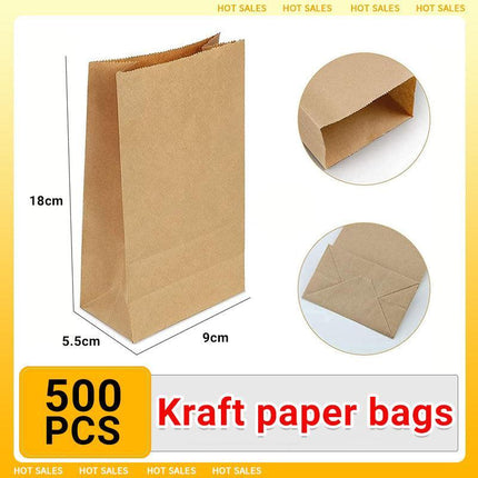 Stack of Brown Paper Bag for versatile use in food service and retail.