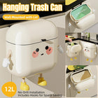 Large Waterproof Wall Mounted Rubbish Bin for Kitchen Bathroom Waste Storage
