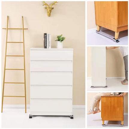 2pcs Adjustable Refrigerator Washing Machine Base Stand Movable Support Shelf