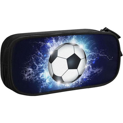 Multifunctional Football Pattern Pencil Case Cartoon Pen Bag for School Supplies