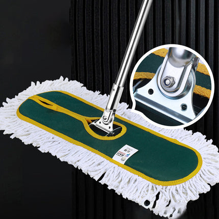 Extended Flat Mop 90cm Head Stainless Steel 126cm Handle 180 Rotating for Floor