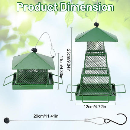 Outdoor Hanging Bird Feeder Durable Garden Feeder for Wild Birds Easy to Use