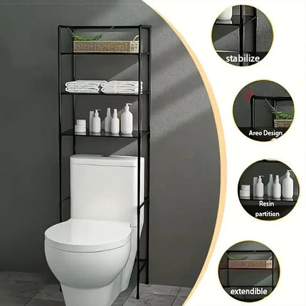Bathroom Rack Over Toilet Washing Machine Shelf Storage Organizer Stand Unit