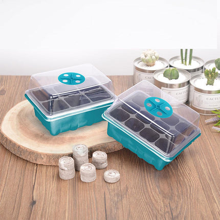 10 Plant Seeds Grow Box Propagation Nursery Garden Seedling Starter Tray 12 Hole