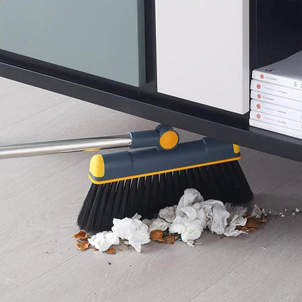 Folding Broom Dustpan Set Rotating Household Sweeping Hair Removal Cleaning Tool