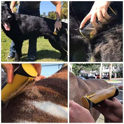 Pet Dog Cat Hair Fur Deshedding Shedding Trimmer Tool Grooming Roll Comb Brush