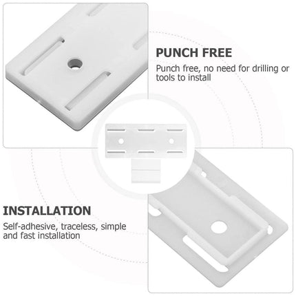 4Pcs Magic Power Strip Plug Holder Seamless Punch-Free Socket Sticker Wall Fixer